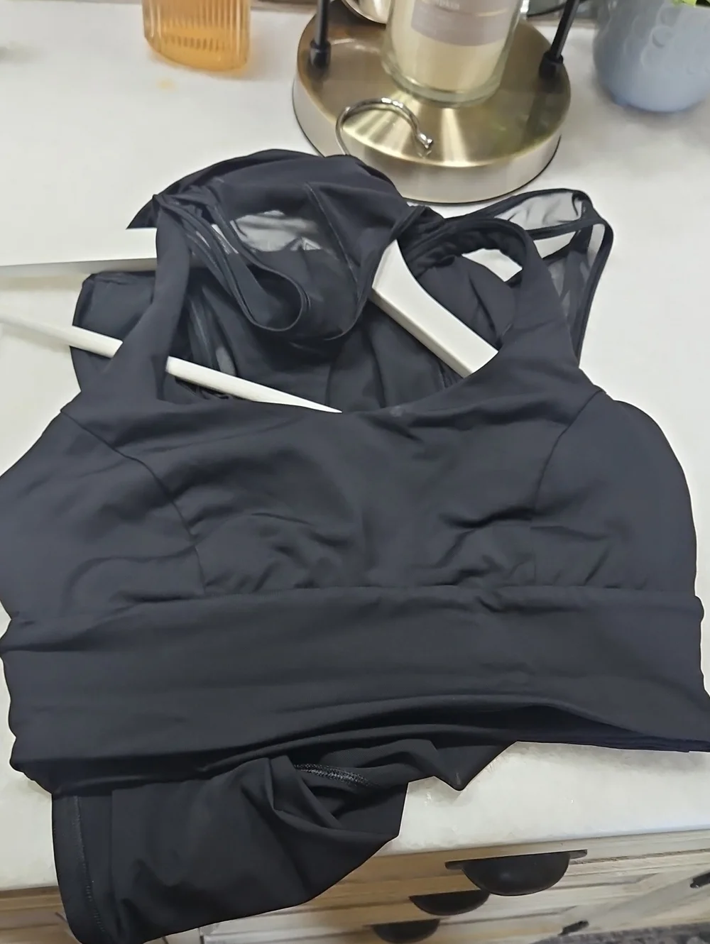 Lululemon Black Sleeveless Women's Tank Top- Bra Underneath